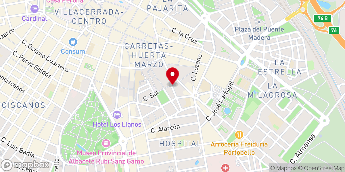 Map showing location of Cofradía del Silencio Albacete