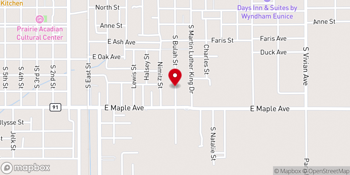 Map showing location of Second Baptist Church