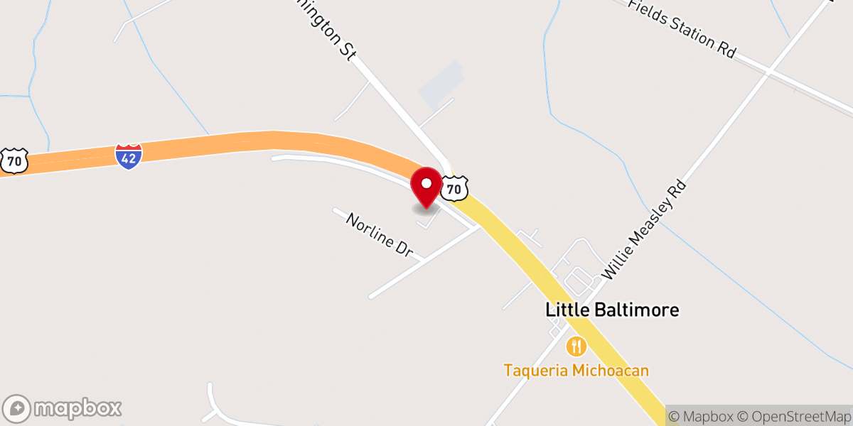 Map showing location of La Grange Church Of God
