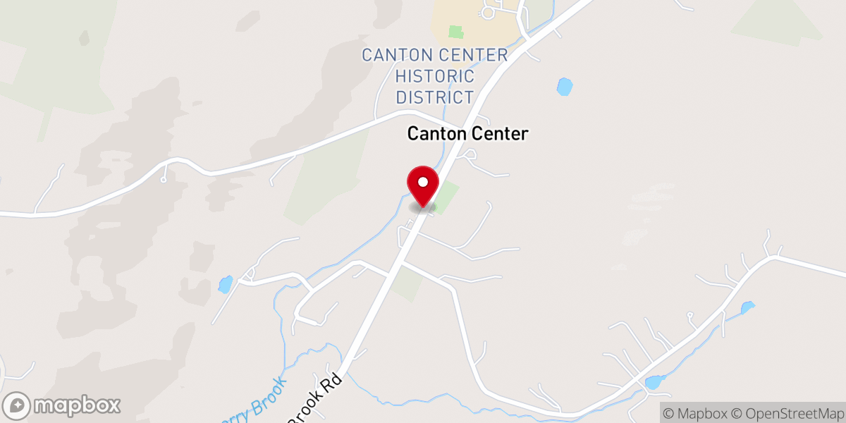 Map showing location of First Congregational Church of Canton Center