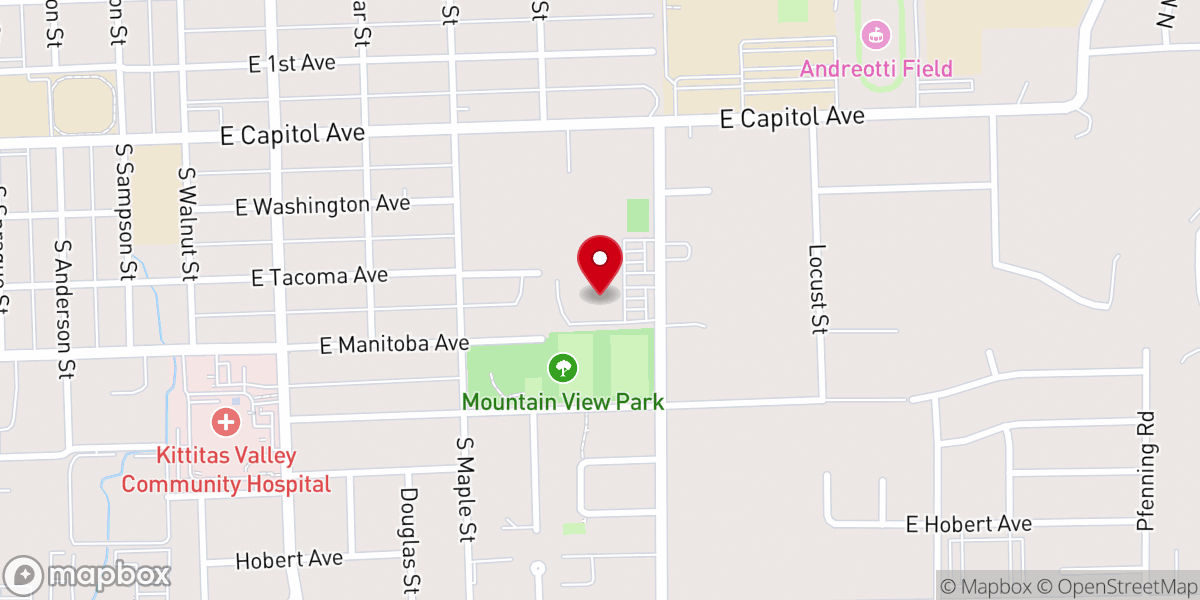 Map showing location of St. Andrew's Catholic Church