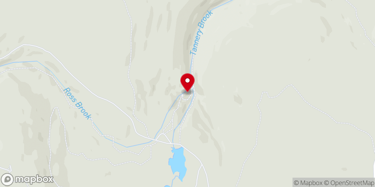 Map showing location of Tannery Falls