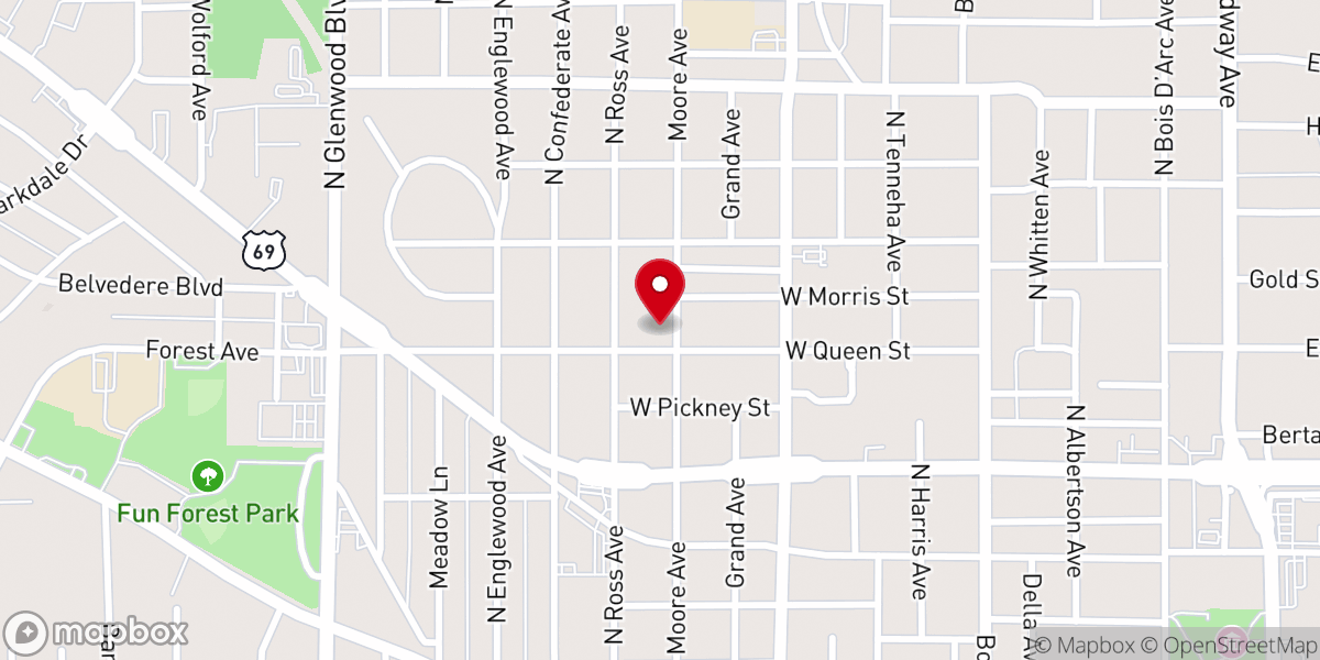Map showing location of Ebenezer African Methodist Church