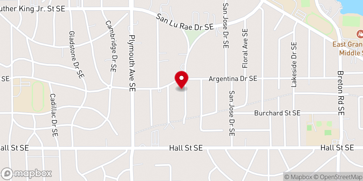 Map showing location of Anointed Ministries Church of God in Christ