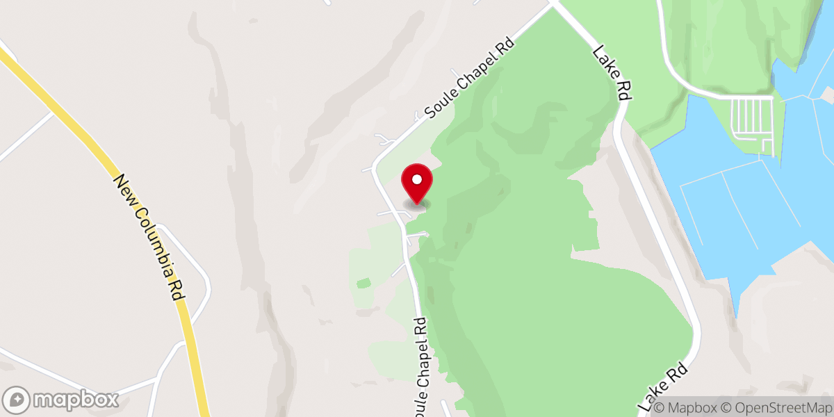 Map showing location of Soule Chapel