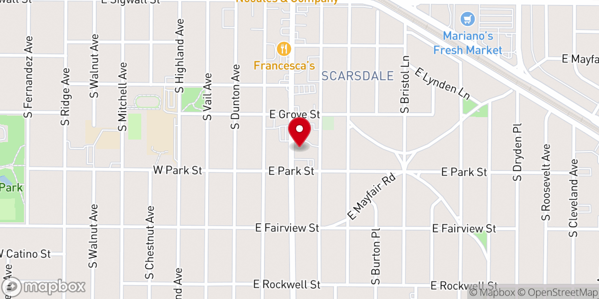 Map showing location of Faith Lutheran Church