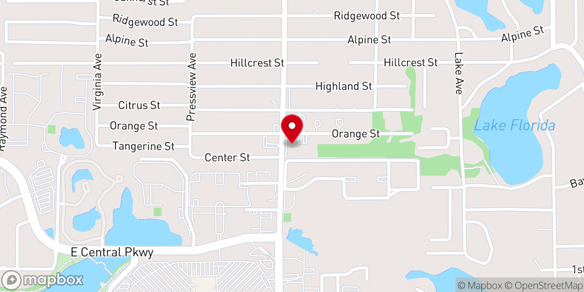 Map showing location of Palm Springs Drive Baptist Church
