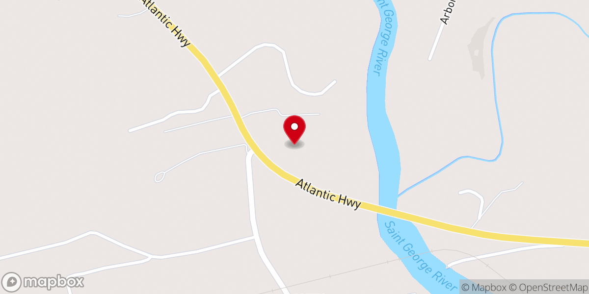 Map showing location of Calvary Baptist Church