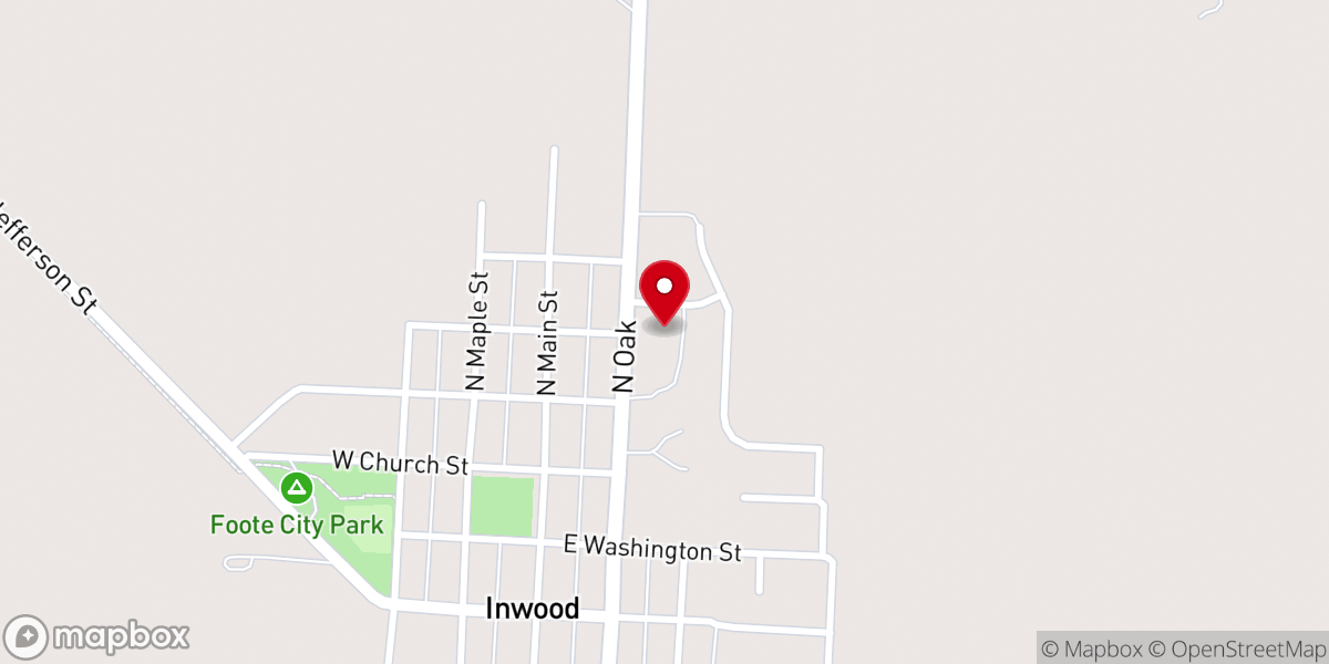 Map showing location of Bethlehem Lutheran Church