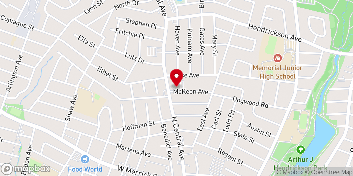 Map showing location of The Church of the Blessed Sacrament