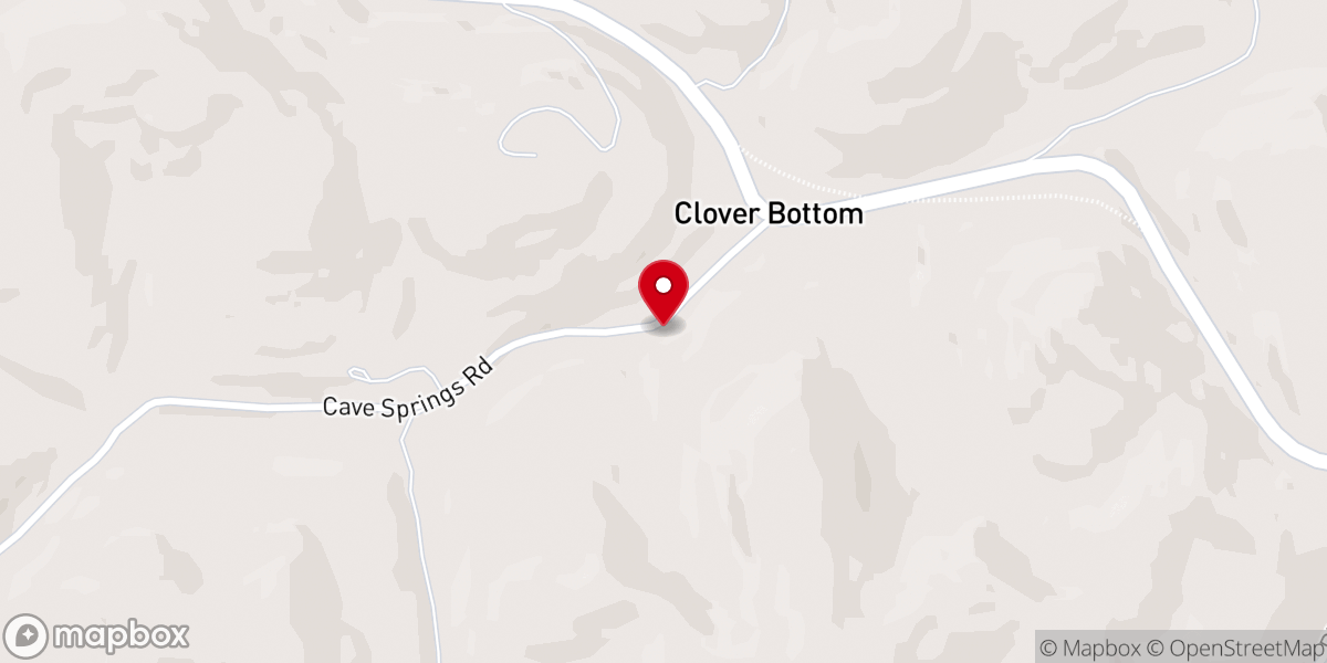 Map showing location of Cave Spring Church