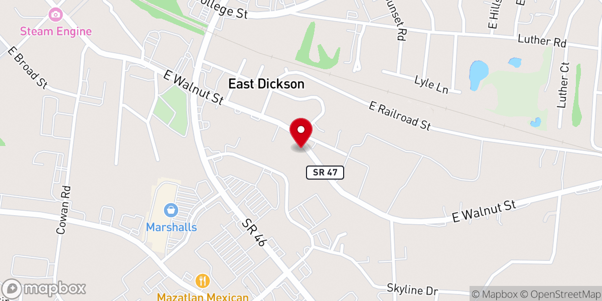 Map showing location of Iglesia Una Esperanza Viva de Dickson