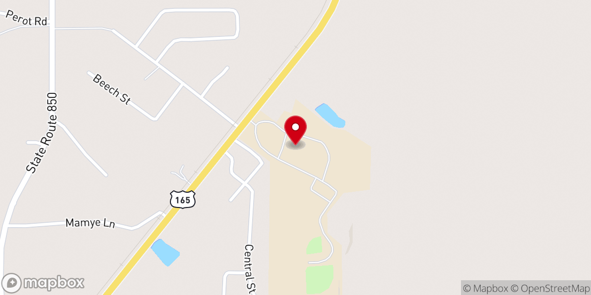 Map showing location of Caldwell Parish High School
