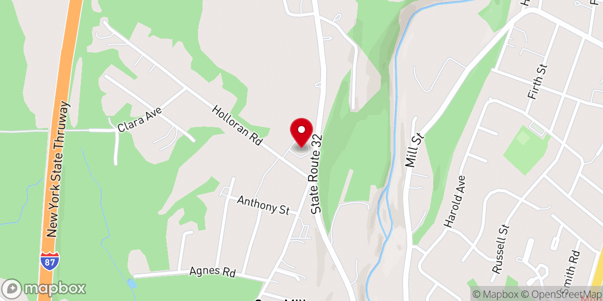 Map showing location of Solid Rock Church