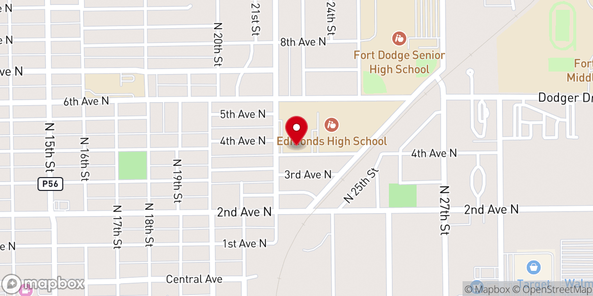 Map showing location of Holy Trinity Parish Office