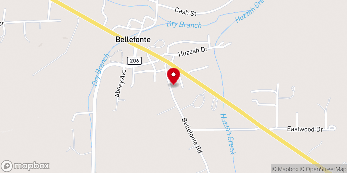 Map showing location of Little Bell Chapel