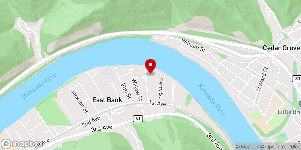 Map showing location of Hampton Baptist Church