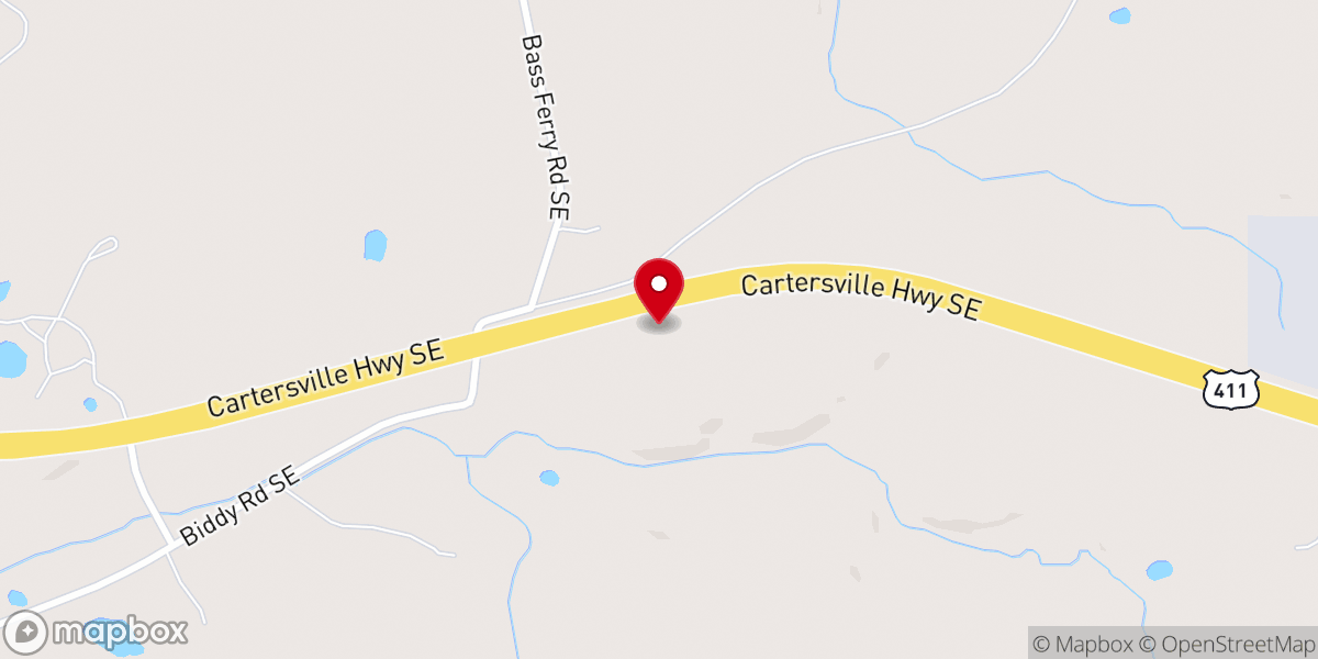 Map showing location of New Hope Chapel Baptist Church