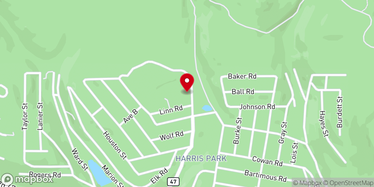 Map showing location of Harris Park Bible Church