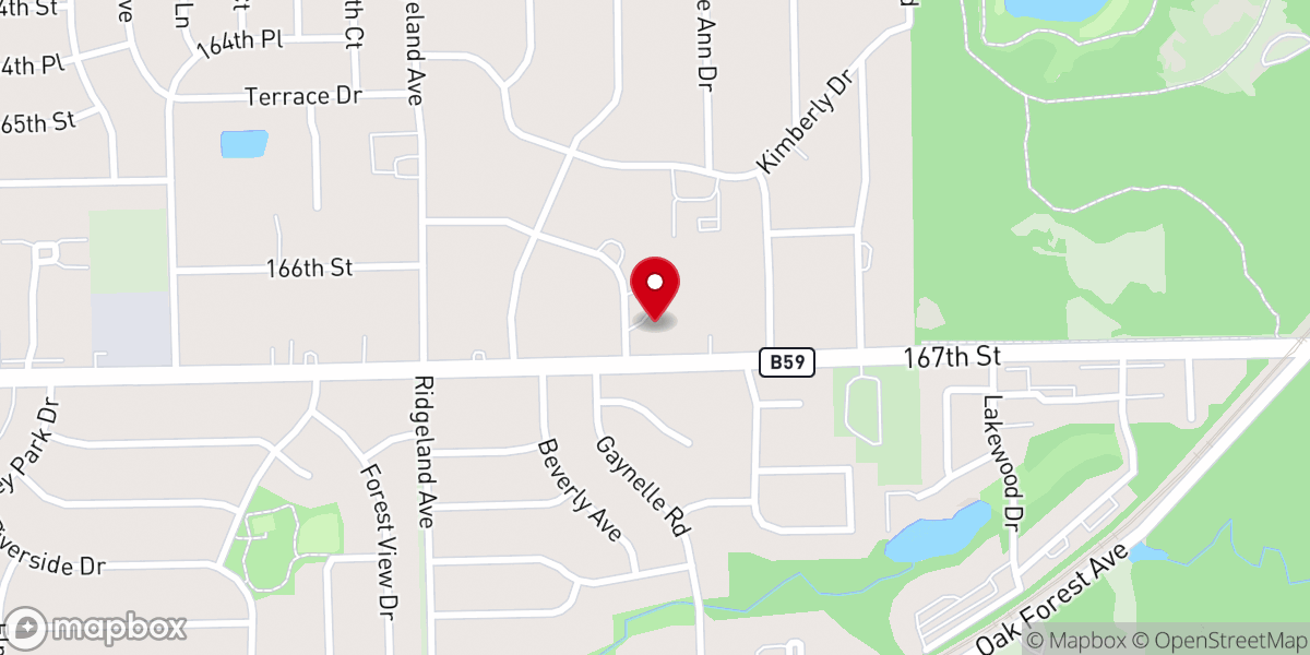 Map showing location of Faith United Presbyterian Church