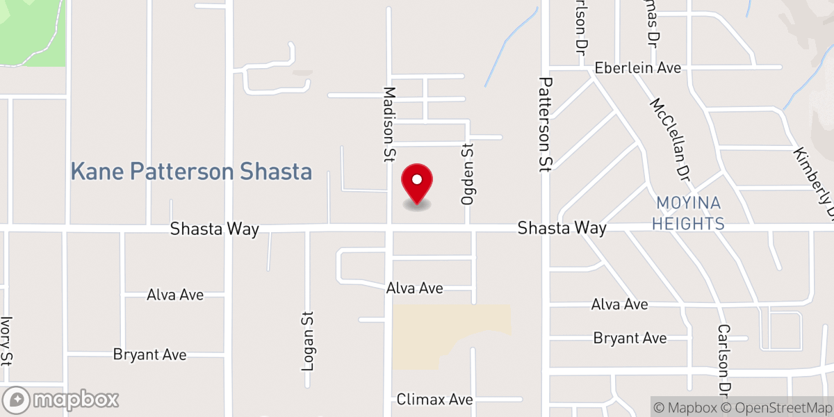Map showing location of Shasta Way Christian Church