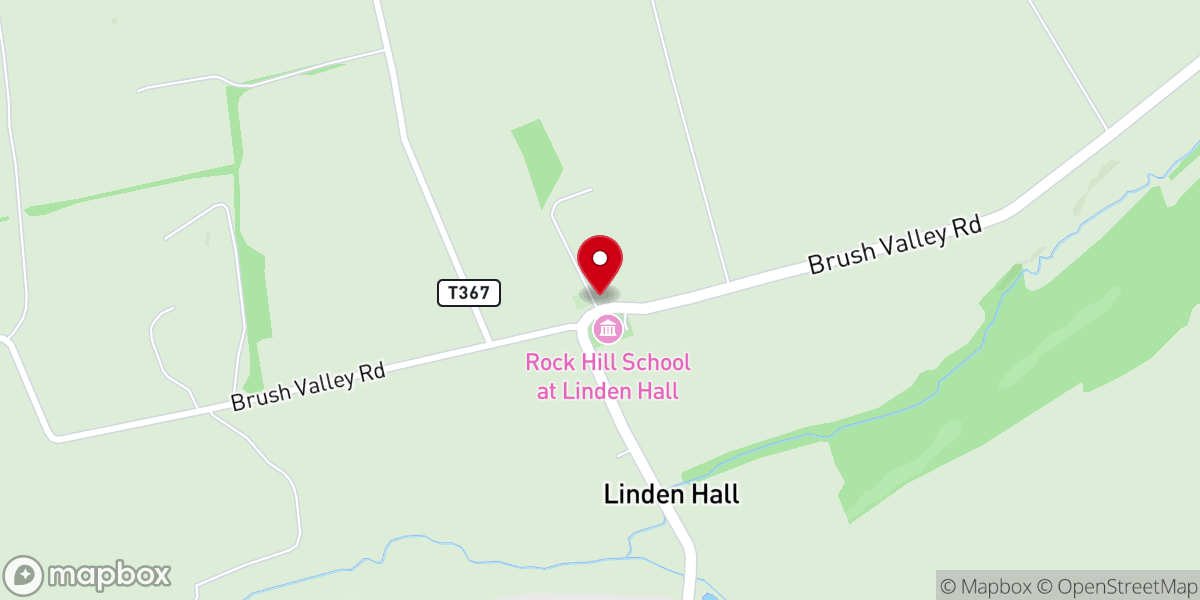 Map showing location of Linden Hall Church