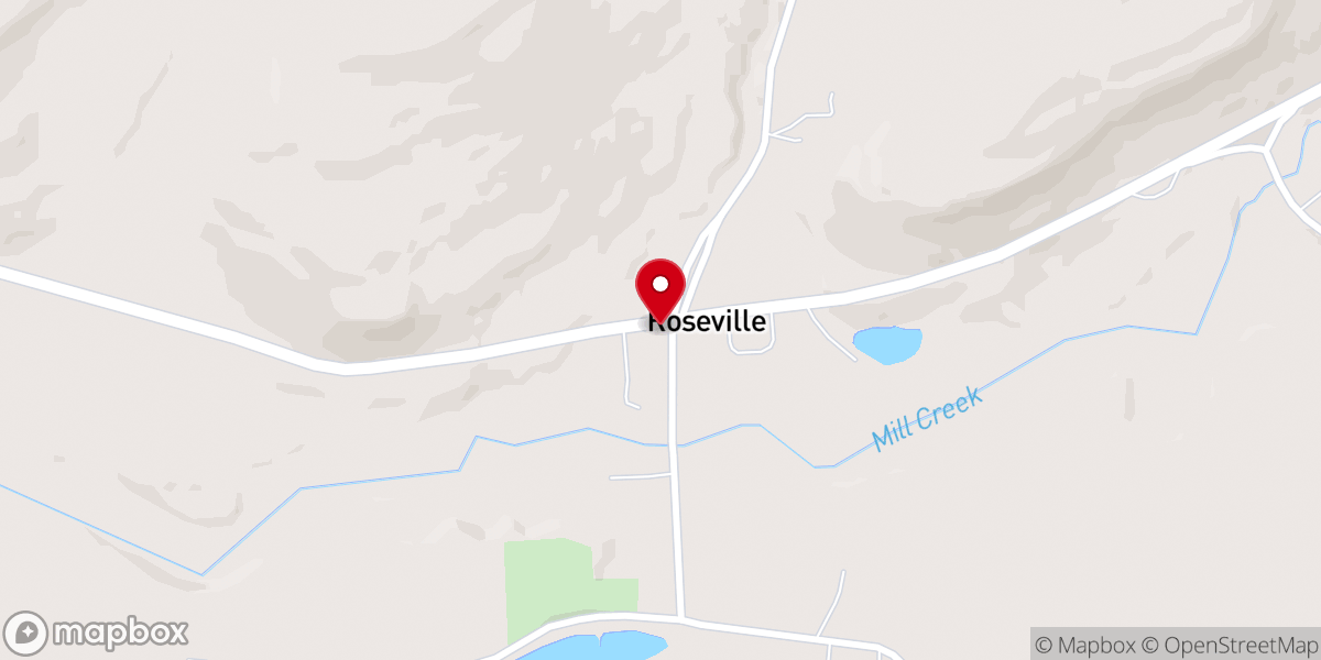 Map showing location of Roseville Independent Baptist Church