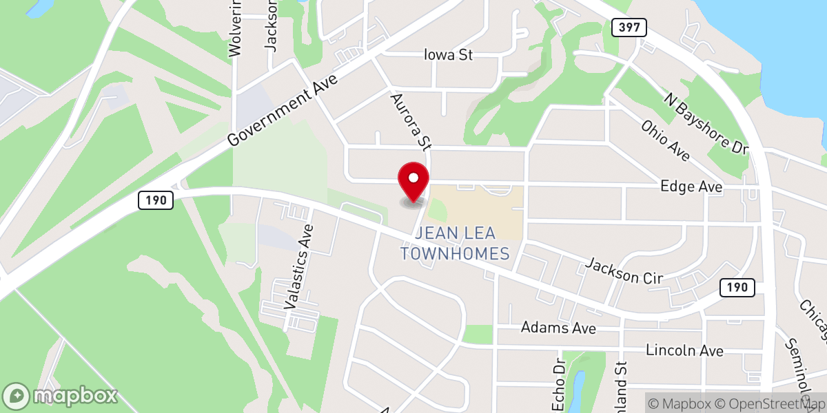 Map showing location of New Hope Baptist Church