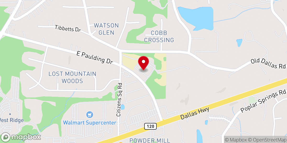 Map showing location of Fortified Hills Baptist Church