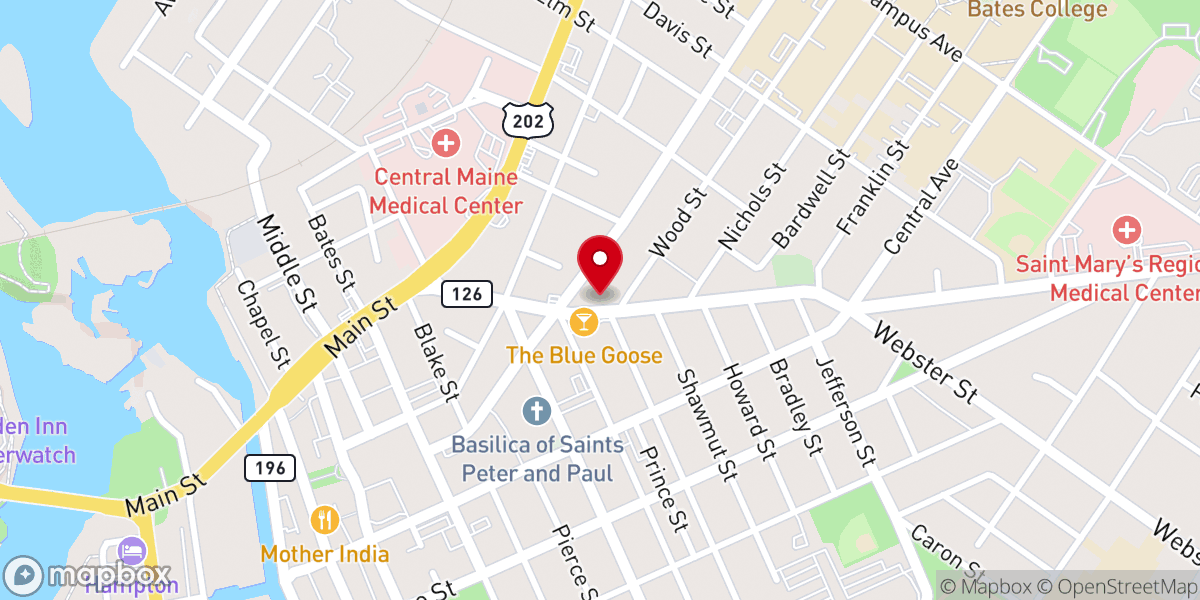 Map showing location of ADS Church Lewiston