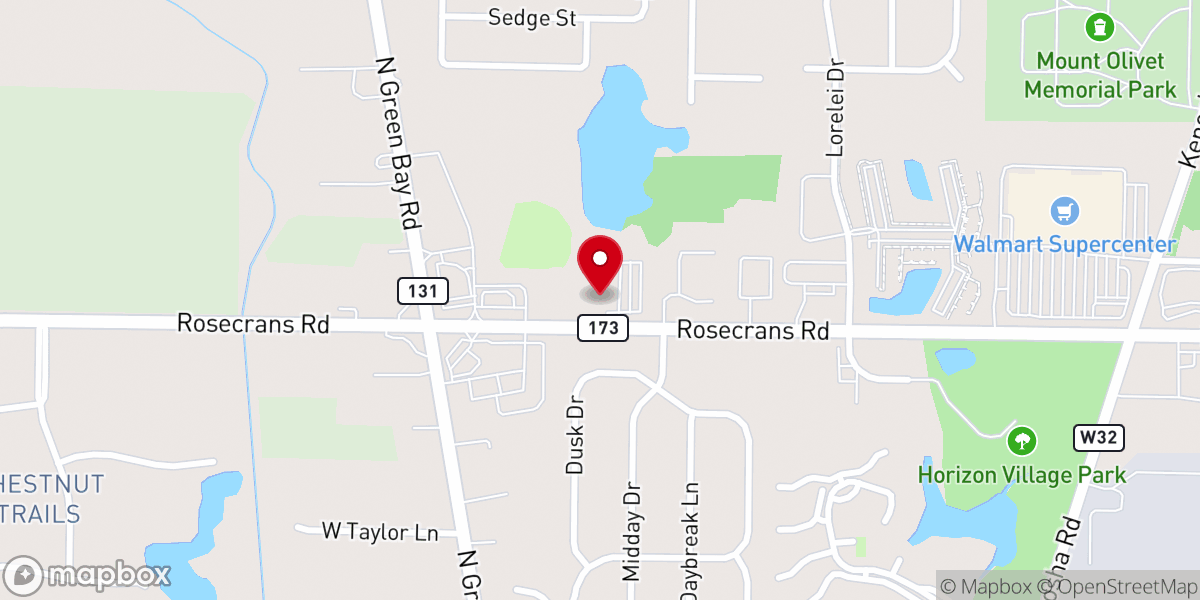 Map showing location of Meadowridge Baptist Church