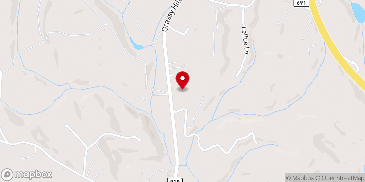 Map showing location of Boones Mill Christian Church
