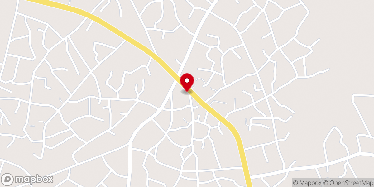 Map showing location of Antioch Baptist Church