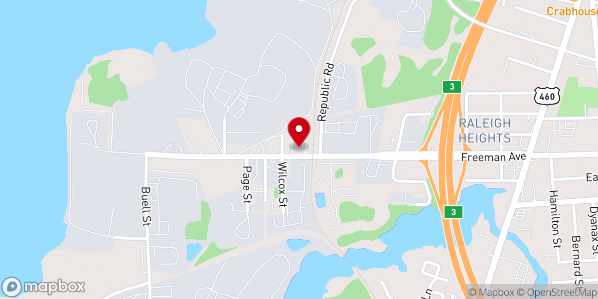 Map showing location of First Baptist Church Money Pt