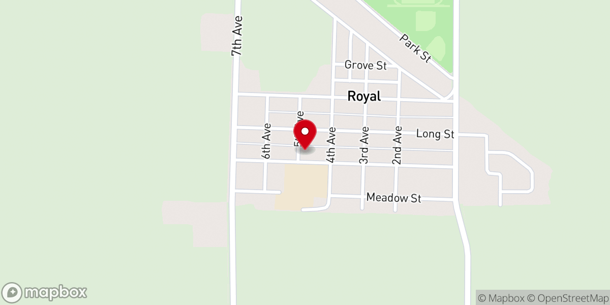 Map showing location of United Methodist Church