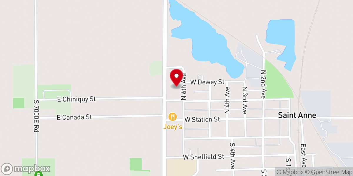 Map showing location of St Anne Catholic Church