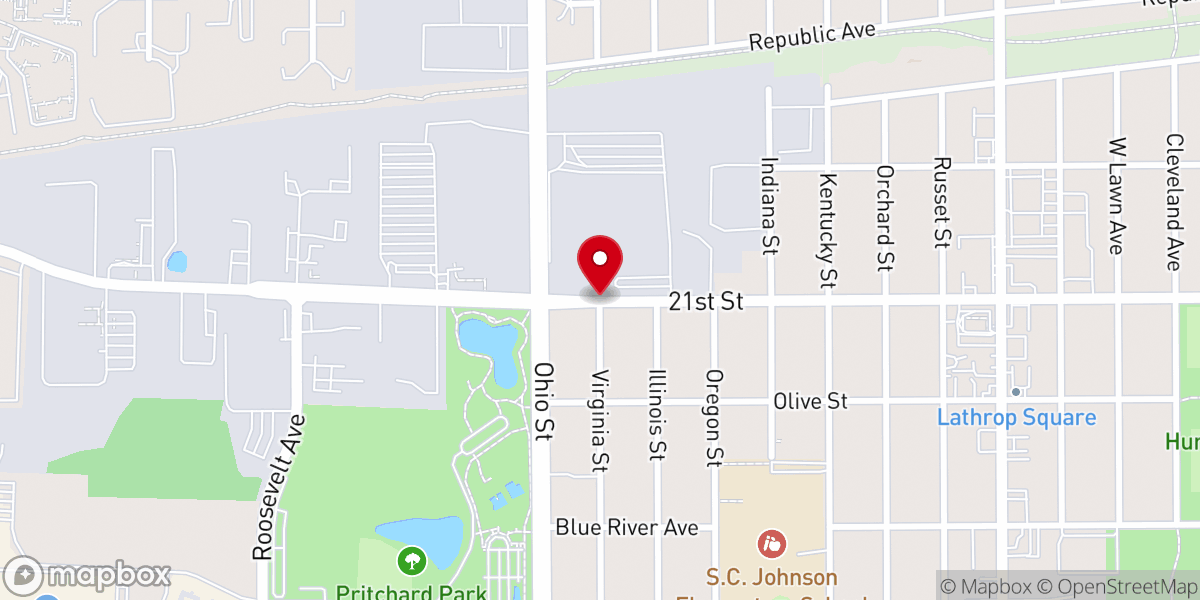 Map showing location of Church of naz