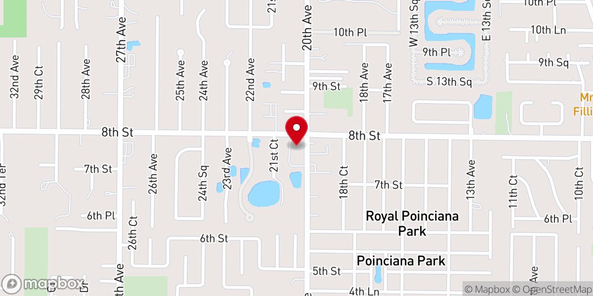 Map showing location of 20th Avenue Christian Learning Center