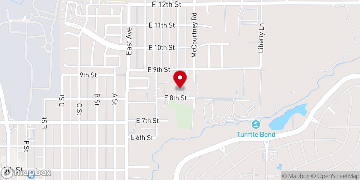 Map showing location of Kingdom Hall of Jehovah's Witnesses