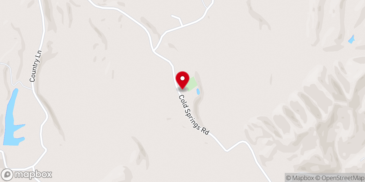Map showing location of Cold Springs Baptist Church