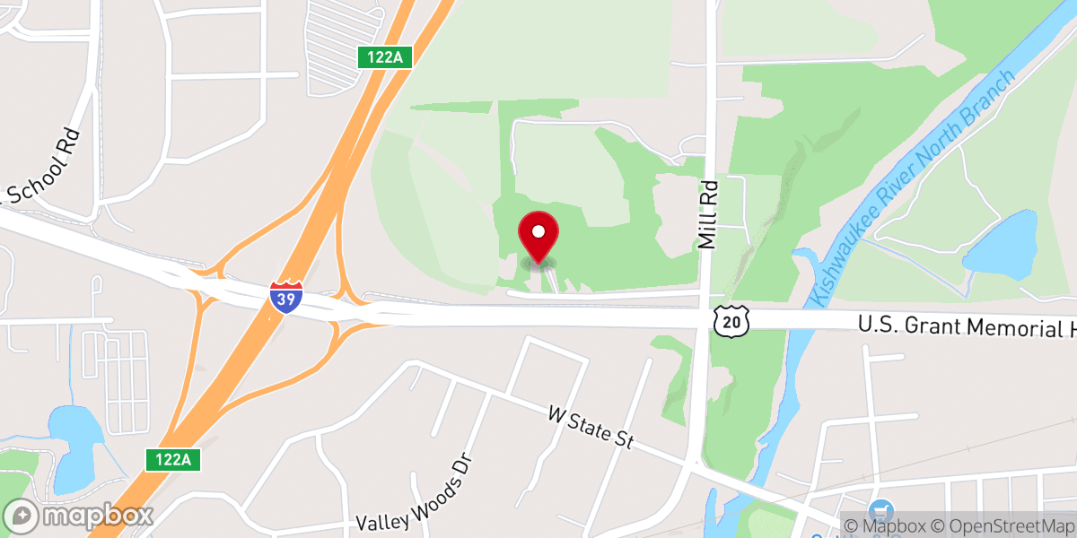 Map showing location of Christabelle Spiritualist Church