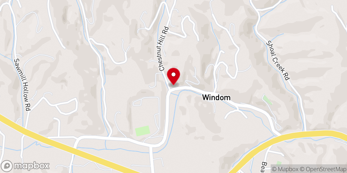 Map showing location of Windom Baptist Church