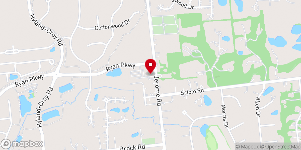Map showing location of Jerome Church