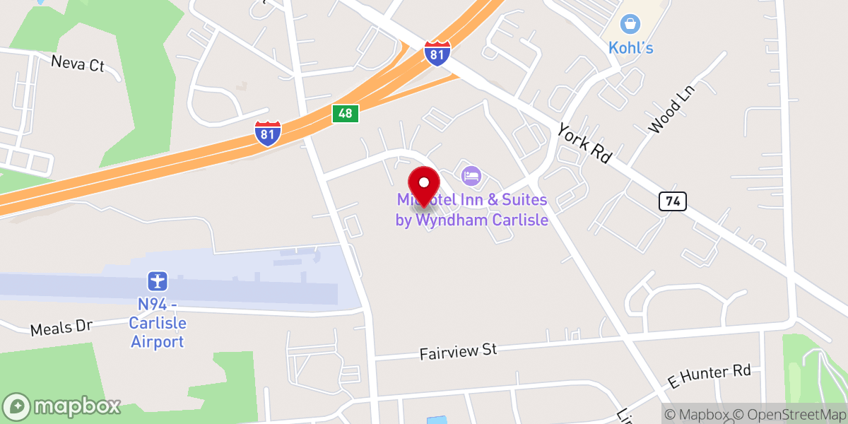 Map showing location of Carlisle Reformed Presbyterian Church
