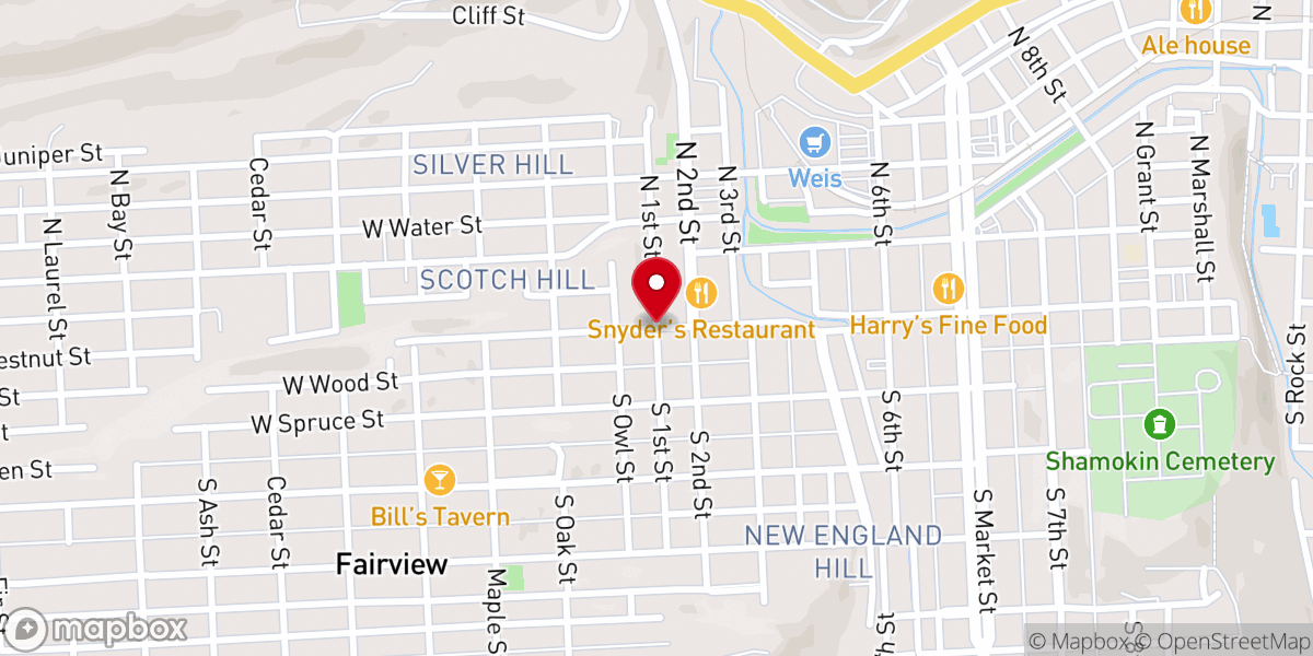 Map showing location of Our Lady of Hope