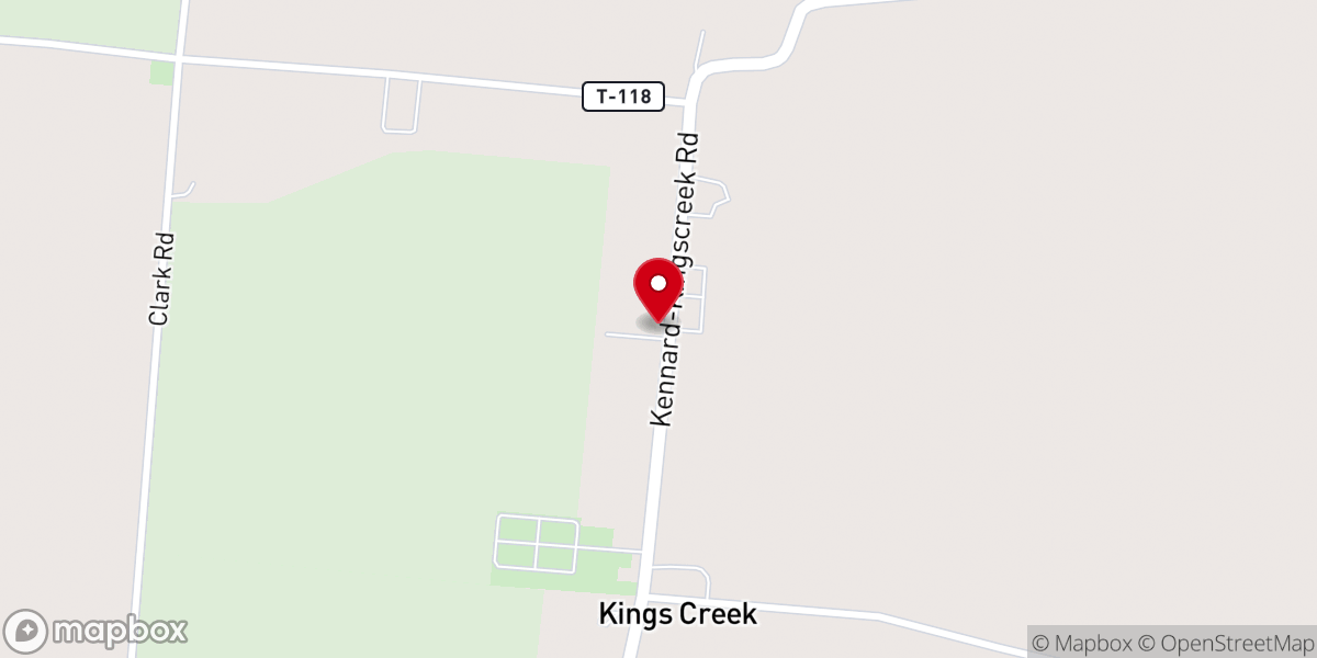Map showing location of Kingscreek United Methodist