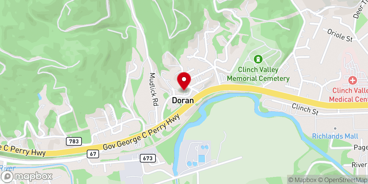 Map showing location of Clearview Methodist Church
