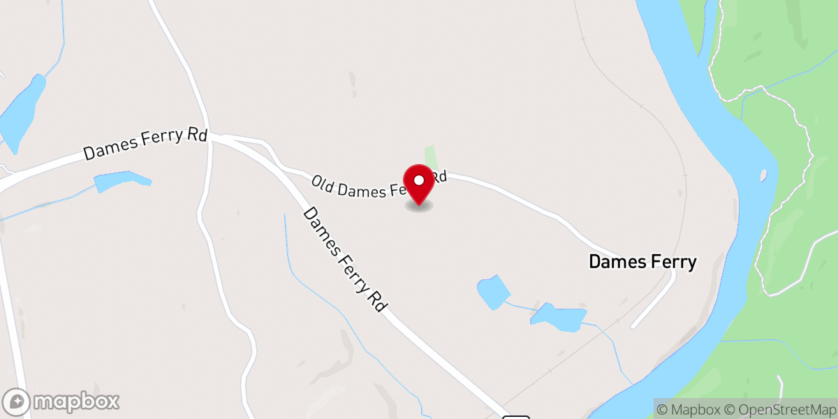 Map showing location of Dames Ferry Baptist Church