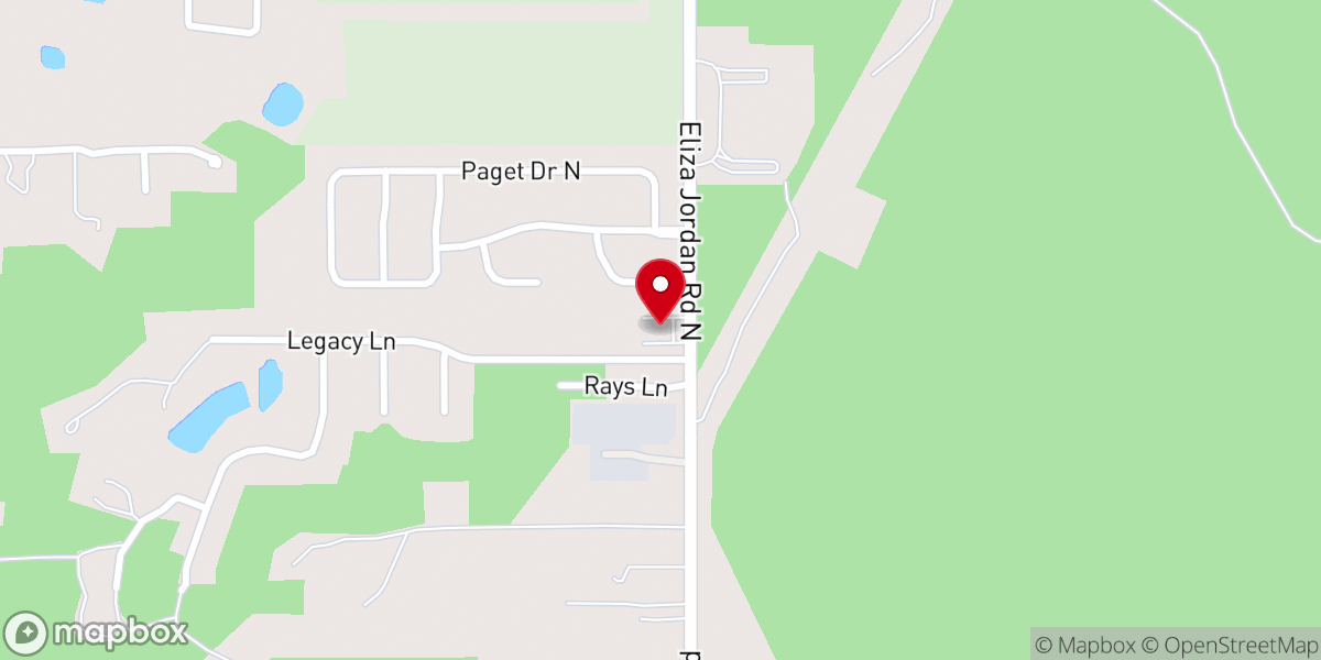 Map showing location of Hill Spring Baptist Church