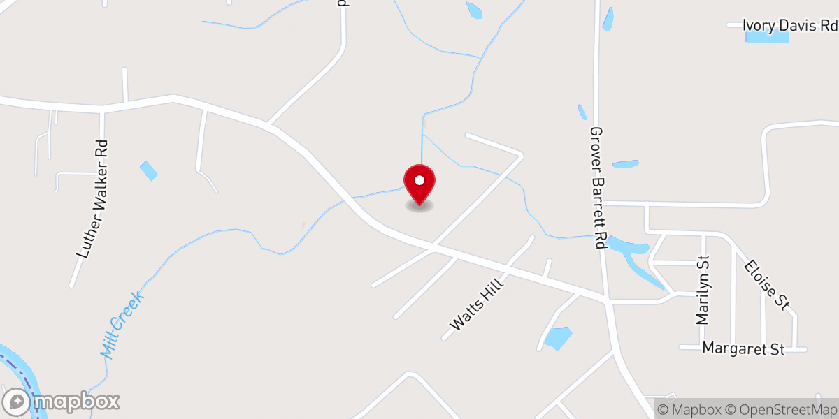 Map showing location of Jackson Landing Road Church